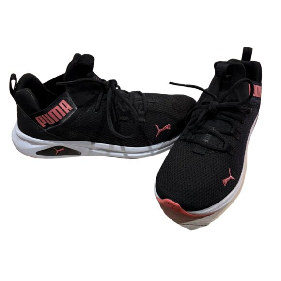 Puma Black & Pink Mesh Running Sneakers Women’s 10 - Picture 3 of 5